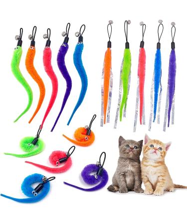 15PCS Cat Worm Toy Refills - Replacement Teaser Refills for Cat Wand - Buy Online on SooperMarket.com