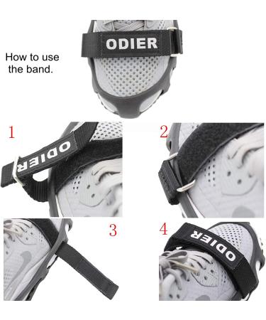 ODIER Ice Cleats Grippers 24-Teeth Crampons & 10-Teeth Micro Spikes for Shoes & Boots - Ideal for Walking on Ice, Snow & Mud - Buy Online on SooperMarket.com