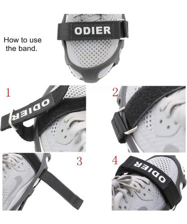 ODIER Ice Cleats Grippers for Shoes and Boots - 24 Teeth Crampons for Ice Snow & Freezing Mud - Buy Online on SooperMarket.com