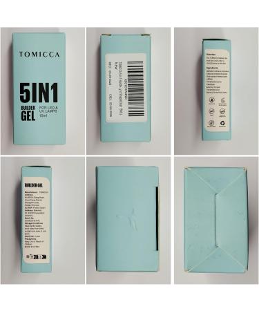 TOMICCA 5 in 1 Builder Nail Gel - Clear 15ML | Strengthening & Repair Gel for Hard Nails Tips & Extensions - Nail Art Decoration - Buy Online on SooperMarket.com