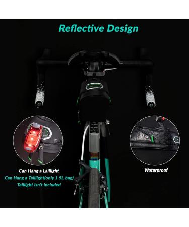Rockbros Waterproof Bike Saddle Pocket Bag - MTB Racing 1L/1.5L Shockproof Rear Light Holder | International Shipping - Buy Online on SooperMarket.com