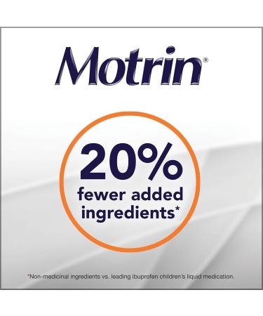 Motrin Children's Liquid Pain Relief Reduces Fever for up to 8 hours Ibuprofen Fruit Flavour Dye Free 120ml - Buy Online on SooperMarket.com