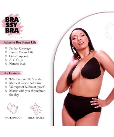 BrassyBra Little Extra Boob Tape for Women | Invisible Breast Lift for Large Breasts | Extra Support & Spill Prevention | Perfect for Backless & Off-The-Shoulder Dresses - Buy Online on SooperMarket.com