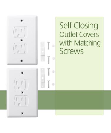 Bates- Self Closing Outlet Covers  2 Pack  Sliding Outlet Covers  Outlet Cover  Outlet Covers Baby Proofing  Baby Outlet Cover  Baby Proofing Outlet Cover  Plug Covers for Electrical Outlets - Buy Online on SooperMarket.com