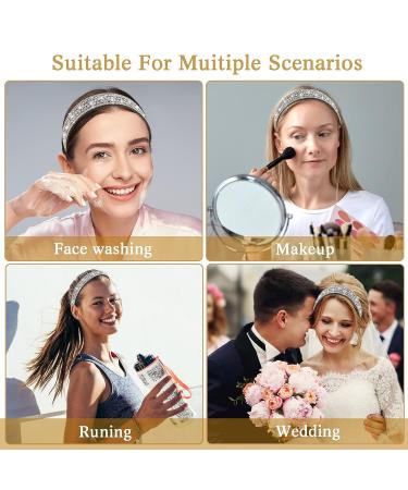 Sparkling Bling Black Headband for Women - Crystal Diamond Rhinestone Hair Accessories - Buy Online on SooperMarket.com