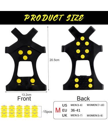 Anti-Slip Shoe Spikes - Crampons for Winter Sports & Outdoor Adventures | 15 Substitute Snow Spikes - Buy Online on SooperMarket.com