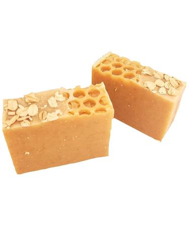 LaVieEnRose Goat Milk Soap Bars with Oatmeal & Raw Honey - Handmade in USA for Eczema, Acne, Sensitive Skin - Natural Face, Hand, Body Soap (2 Bars, 4.6-5.0 oz) Yellow - Buy Online on SooperMarket.com