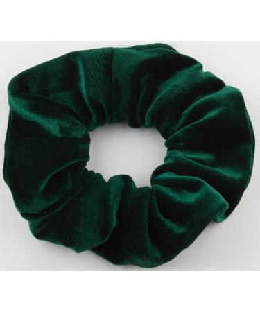 Mytoptrendz Luxurious Premium Plain Smooth Velvet Scrunchie Hair Ties Ponytail Bands (Dark Green) - Buy Online on SooperMarket.com
