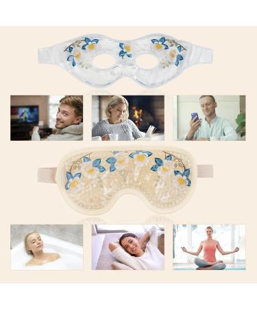 Camellia Cooling Gel Eye Mask Set - Reusable Cold/Hot Compress for Puffiness, Migraine, Dark Circles - 4 PCS - Buy Online on SooperMarket.com