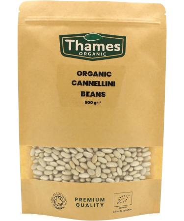 Organic Cannellini Beans 1kg - High Fibre High Protein No Additives No Preservatives Raw Vegan GMO-Free - Nutritious and Flavorful - Great for Soups Salads and Casseroles - Thames Organic - Buy Online on SooperMarket.com