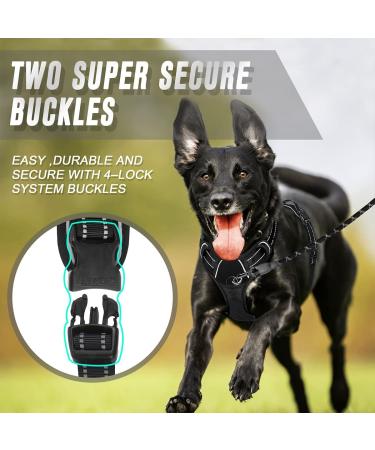 BARKBAY No Pull Dog Harness for Large Dogs - Reflective, Heavy Duty, Easy Control Handle - Chest Size 27-32 inches - Black - Buy Online on SooperMarket.com