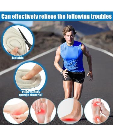 16 Pairs 3D Memory Foam Shoe Inserts | Men Women Comfort Insoles for Foot Pain Relief - Buy Online on SooperMarket.com