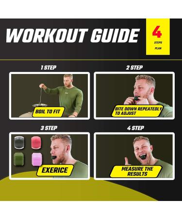 Jawzrsize Pop N Go and Custom Fit Jaw Enhancer Bundles- Jaw Face and Neck Exerciser and Toner Guys Pack - Buy Online on SooperMarket.com