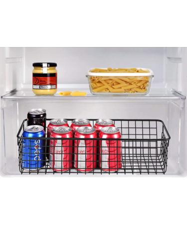2 Pack Rustic Metal Wire Storage Baskets - Farmhouse Decor for Bathroom, Kitchen, Pantry, Laundry Room, Closets, Garage - Black - Buy Online on SooperMarket.com