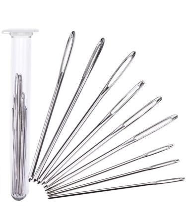 Large Eye Blunt Sewing Needles - 9 Pcs Tapestry Stainless Steel Yarn Knitting Needles 2'', 2.3'', 2.7'' for Crochet Projects