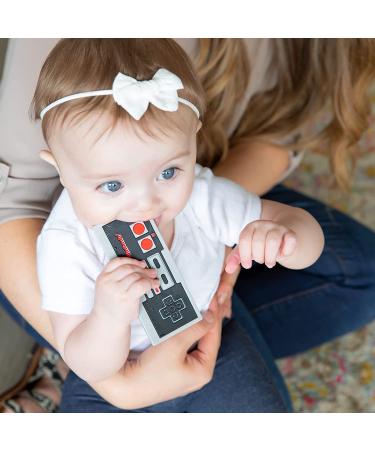 Bumkins Nintendo Textured Silicone Teether - Soft & Flexible Sensory Gum Soother - NES Controller Design - 1 Count - Buy Online on SooperMarket.com