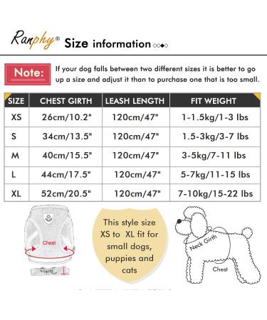 Ranphy Cat Dishes & Breakproof Reflective Chest Harness | Soft Network Fabric for Small Cats & Puppies - Red M (40 cm) - Buy Online on SooperMarket.com