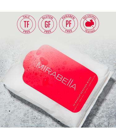 Buy Mirabella Makeup Remover Wipes | Alcohol-Free Travel Face Wipes with Aloe Vera & Micellar Water for Women - Fragrance-Free Cleansing Wipes - Buy Online on SooperMarket.com