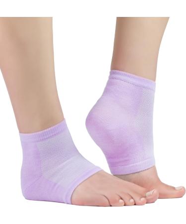 Glowxie Moisturizing Gel Heel Socks - 2 Pairs | Deep Hydration for Cracked Heels with Essential Oils and Vitamins | Open Toe Design - Buy Online on SooperMarket.com