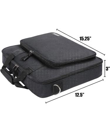 LLYWCM Embroidery Project Bag - Multifunctional Storage for Floss, Crochet Hooks & Sewing Accessories (Black) - Buy Online on SooperMarket.com