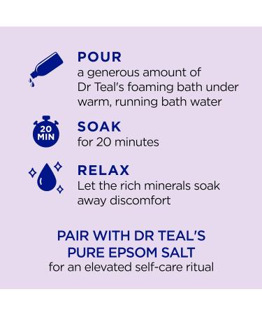 Dr Teal's lavender foaming bath 1000 Milliliter & (DRTE4) Vitamin C Epsom Salt 1.36 kilogram - Buy Online on SooperMarket.com