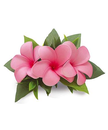 Hawaii Hair Clip Foam Flower Cluster Plumeria Pink