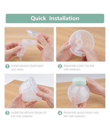 Portable Electric Milk Pump - Double-Handed Rechargeable Noise-Free 3 Modes & 30 Levels - 2-Pack Green - Buy Online on SooperMarket.com