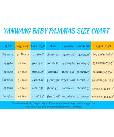 YANWANG 100% Cotton Baby Pajamas Set | Long Sleeve Sleepwear | Pineapple Print | 6-12 Months - Buy Online on SooperMarket.com