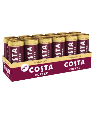 Costa Vanilla Latte Coffee Drink 12 Cans of 250 ml