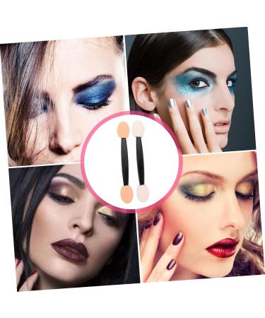 WOFASHPURET 100pcs Double Ended Eyeshadow Brush Makeup Sponge Mini Makeup Eye Makeup Applicator Eye Shadow Oval 6.5x1.3cm Black - Buy Online on SooperMarket.com