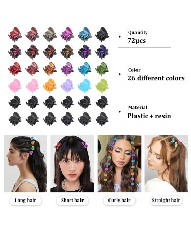 Sublaga 72 Pcs Mini Hair Claw Clips | Small Non Slip Plastic Jaw Clips for Girls and Women - Buy Online on SooperMarket.com