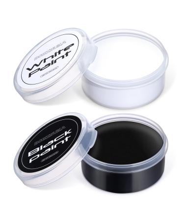 BOBISUKA Halloween Cosplay SFX Makeup Black + White Face Body Paint Special Effects Makeup Kit Dress Up Non Toxic Face Painting Kits for Adult Full Coverage Face paint Fx Make Up