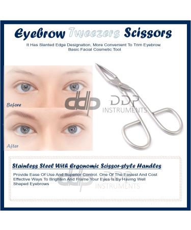 DDP Slant Scissor Tweezers 0.03 lb - Professional Eyebrow Grooming Tool - Buy Online on SooperMarket.com