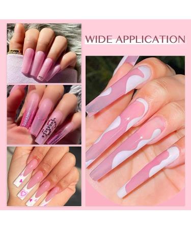 Saviland Pink Builder Nail Gel Kit - 5-In-1 Builder Base & Hard Gel for Nail Strengthening, Repair, and Extensions - DIY Home Nail Kit - Buy Online on SooperMarket.com