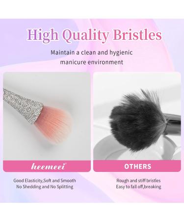 Premium Nail Dust Brush with Rhinestones - Fluffy Acrylic Duster for Nail Powder Removal | Essential Nail Tool - Buy Online on SooperMarket.com