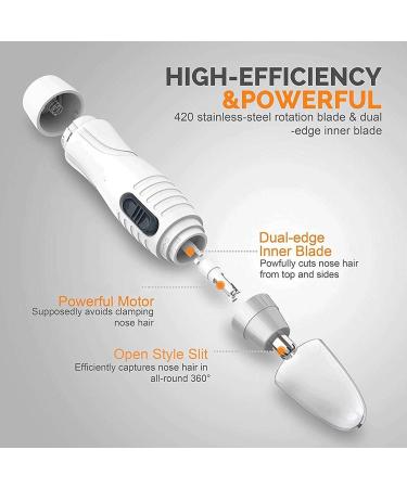 TEMKIN Nose Hair Trimmer - Professional Painless Ear & Nose Hair Clipper for Men & Women | Eyebrow & Facial Hair Removal - Buy Online on SooperMarket.com