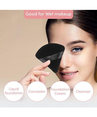 4pcs Makeup Powder Puffs Velvet Triangle Powder Puff Round Soft Powder Sponge Pressed Setting Powder Foundation Puffs for body Face Make up Dry Wet Washable Black&White 2Triangle+2Round (4) 1 count (Pack of 4) - Buy Online on SooperMarket.com