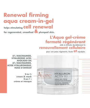 Eau Thermale Av ne Hyaluron Activ B3 Renewal Firming Aqua Cream-In-Gel for Aging Skin and wrinkles Hyaluronic Acid and Niacinamide - Buy Online on SooperMarket.com