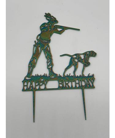 Hunter Hunting Dog Cake Topper Birthday Cake Topper - Buy Online on SooperMarket.com