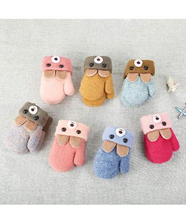 AIDIER Winter Baby Mittens with Fleece Lining | Knitted Gloves for Boys and Girls 0-3 Years | Navy Blue - Buy Online on SooperMarket.com