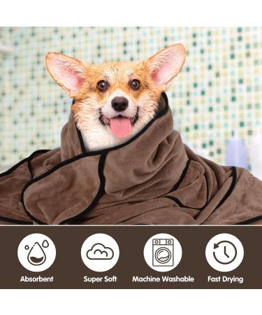 KinHwa Super Absorbent Microfiber Pet Towel for Dogs & Cats - 76CM x 127CM Dark Brown - Buy Online on SooperMarket.com