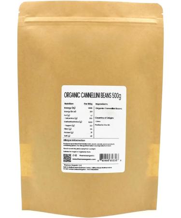 Organic Cannellini Beans 1kg - High Fibre High Protein No Additives No Preservatives Raw Vegan GMO-Free - Nutritious and Flavorful - Great for Soups Salads and Casseroles - Thames Organic - Buy Online on SooperMarket.com