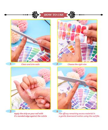 JERCLITY 4th of July Nail Wraps - Patriotic American Flag Nail Strips with Nail File - Buy Online on SooperMarket.com