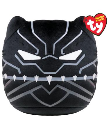 TY Marvel Avengers Black Panther Squish-A-Boo 10 Inches | Licensed Squishy Beanie Baby Soft Plush Marvel Toys | Collectible Cuddly Stuffed Teddy Black Panther 10 Inches
