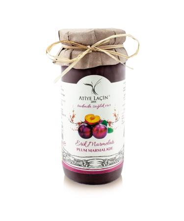 ATIYE LACIN Plum Marmalade (Erik Marmelati) | Made by 100% Natural Hand-picked Plum | Preservative Colorant Thickener Additive Free | No Refined Sugar Made by Beet Sugar | 100% Vegan | 250 gr
