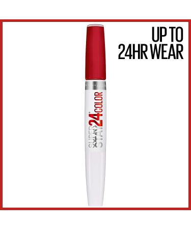 Maybelline Super Stay 24-Hour Liquid Lipstick in Optic Ruby - Long Lasting, Highly Pigmented Ruby Red Color with Moisturizing Balm - 1 Count - Buy Online on SooperMarket.com