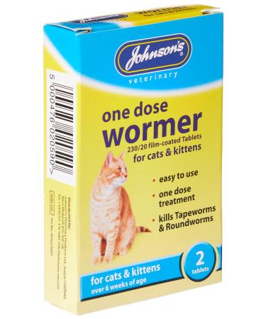 Johnson's One Dose Wormer for Cats and Kittens 2-Piece