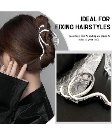 Punk Style Metal Silver Hair Claw Barrette - Irregular Hair Clip for Women, Hair Accessory 1Pcs - Buy Online on SooperMarket.com