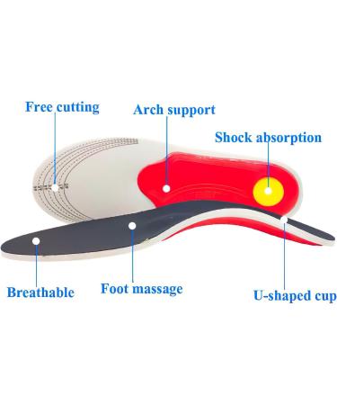 Plantar Fasciitis Relief Arch Support Insoles for Men and Women - Orthotic Shock Absorbing Comfort for Flat Feet & Heel Pain (Small EU 35-40) - Buy Online on SooperMarket.com