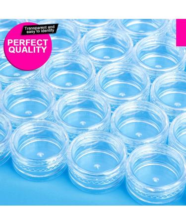 60Pcs Cosmetic Containers HNYYZL 3 Gram Clean Plastic Jar Travel Sample Empty Container for Lotion Eye Shadow Nails Powder Jewelry and Creams Sample Make-up Storage(Transparent 3ML) - Buy Online on SooperMarket.com